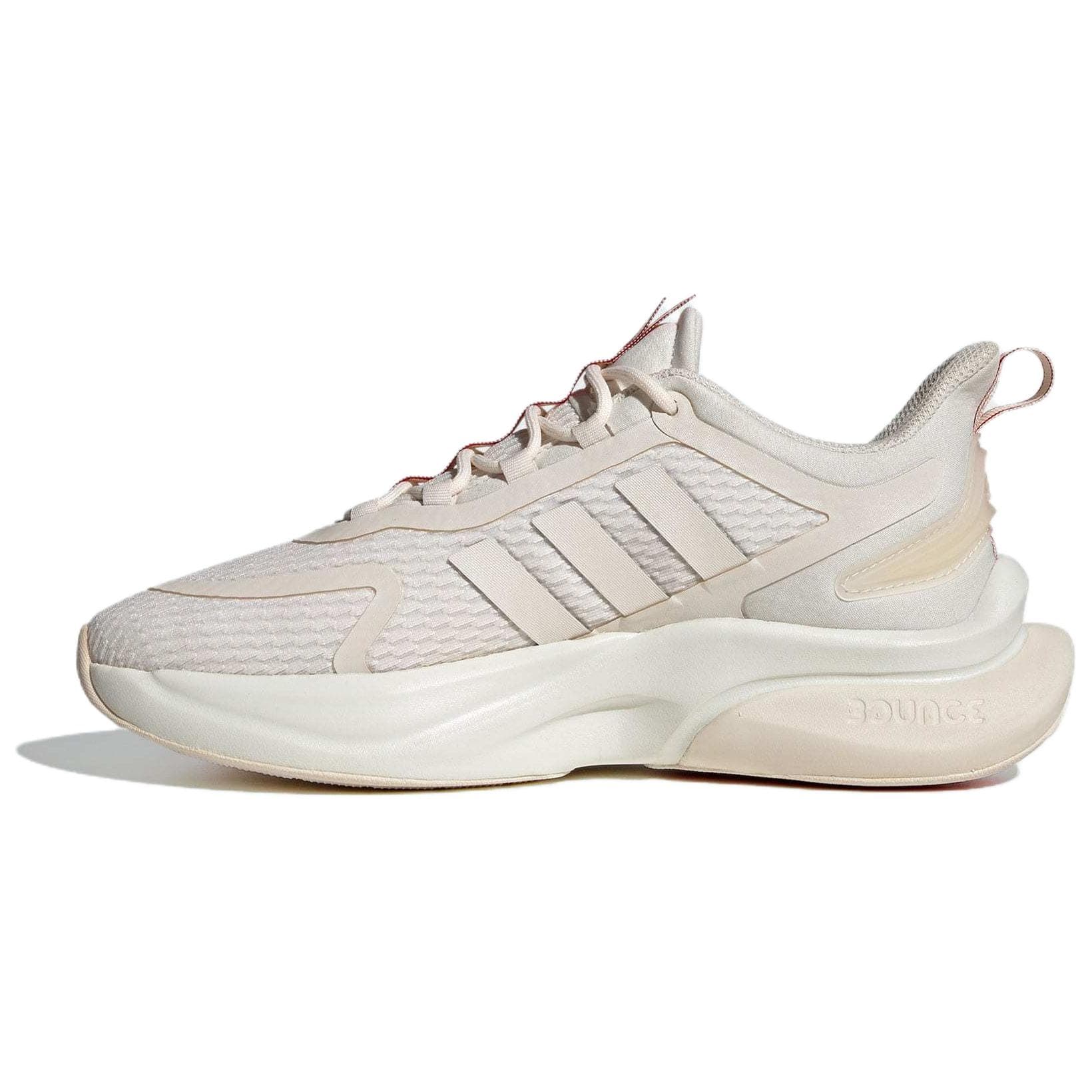 Adidas Alphabounce+ Marfim Vermelho Tênis Masculinos Creme ID8626 cm