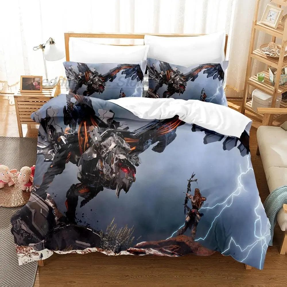 Conjunto de Cama Horizon Zero Dawn Solteiro Twin Completo Queen King Size Conjunto de Cama Aldulto Criança Quarto Conjuntos de Capa de Edredom