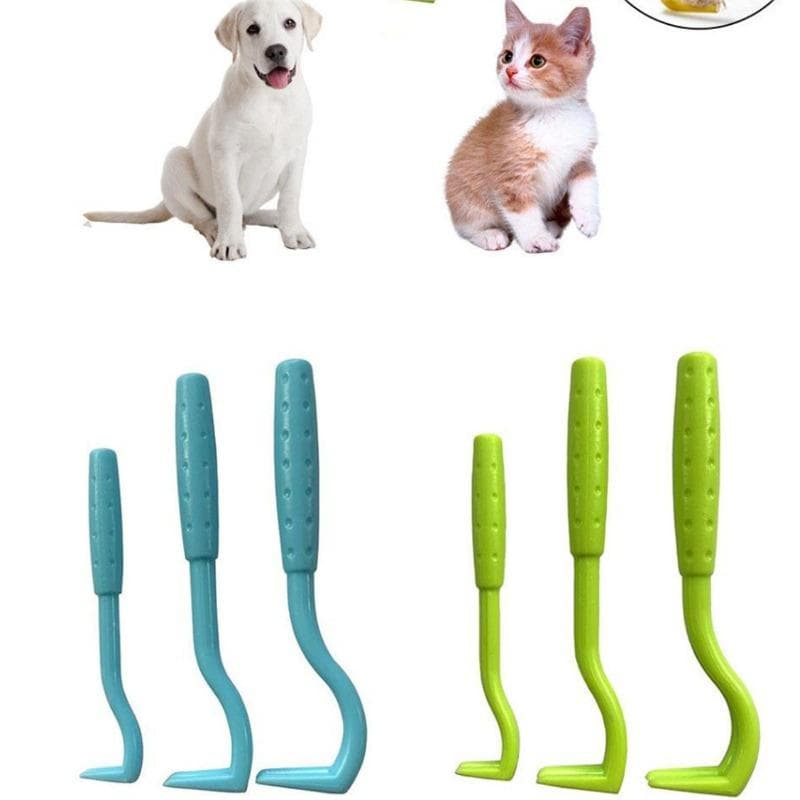 Kit de Remoção de Carrapatos para Animais Fácil de Usar Pulgas Livrar-se de Pinças Gancho Alicate Extrator de Ácaros Cães Gatos Limpar