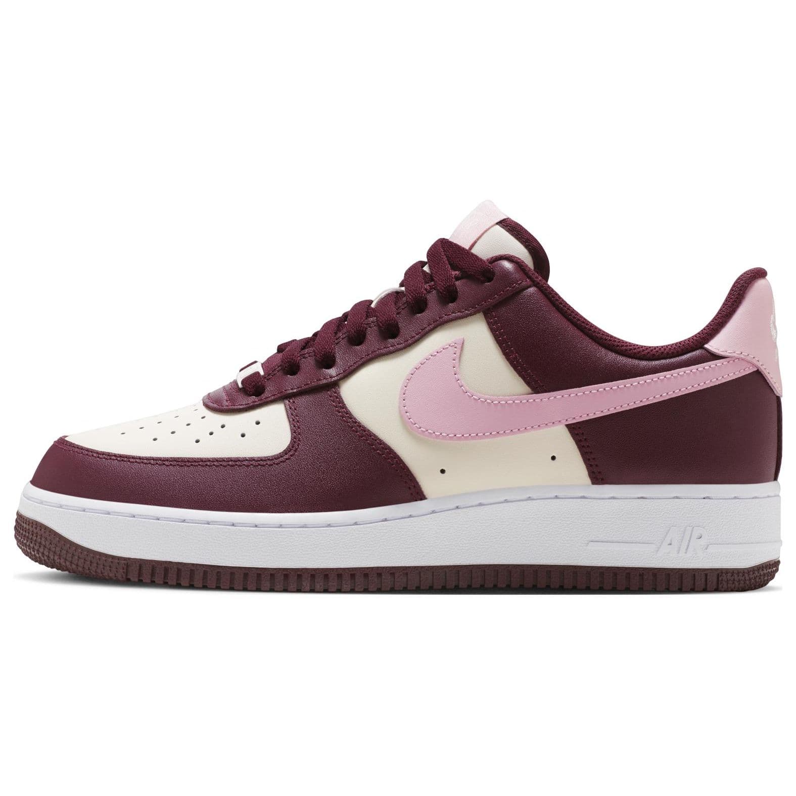 Tênis Unissex Nike Air Force 1 07 Dia dos Namorados 2023 Vermelho Vela Marrom-Noite FD9925-161 cm