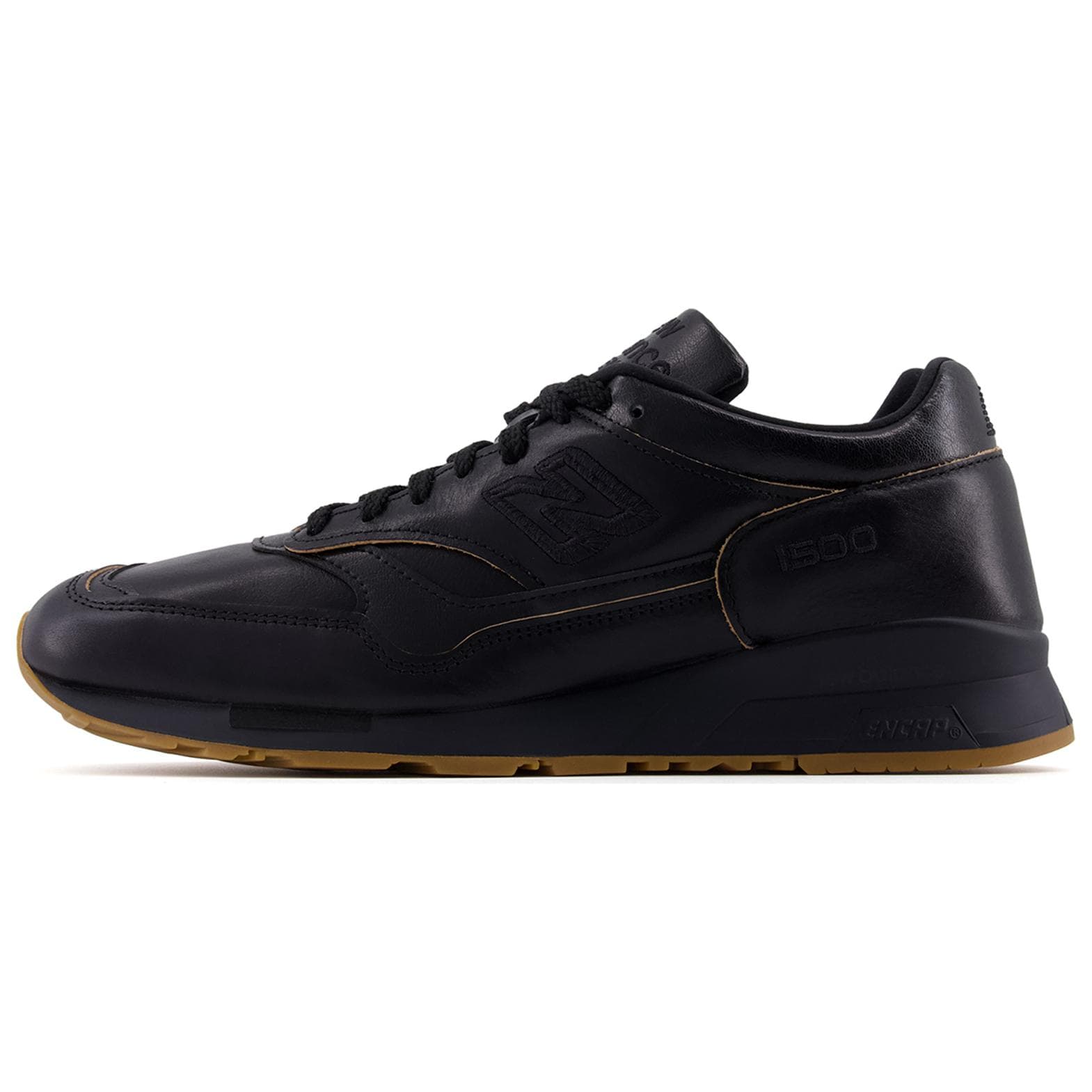 Tênis Unissex New Balance 1500 Made in England Pacote Couro Luxo Preto U1500KBI cm
