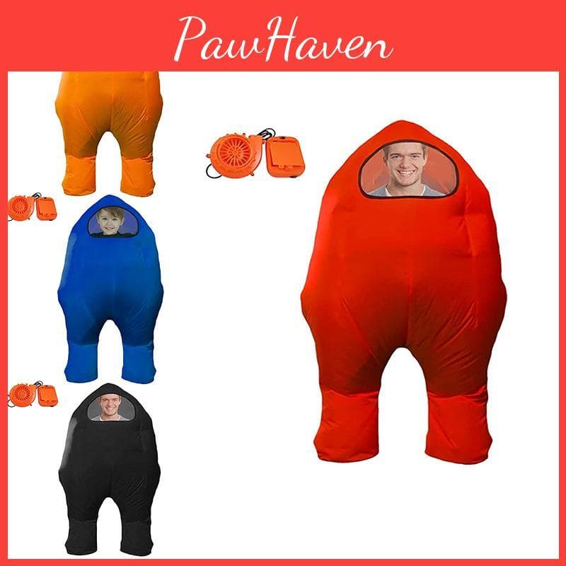 Traje Espacial Inflável Among Us Para Cosplay E Festas de Halloween cm cor de laranja