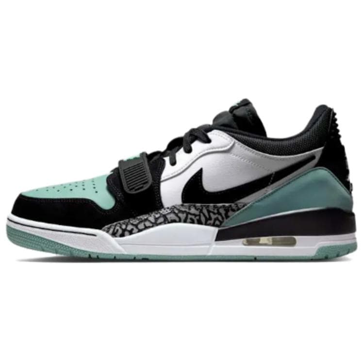 Jordan Legacy 312 Antiderrapante Resistente ao Desgaste Cano Baixo Sapatos de Basquete Vintage Masculino Branco Preto Verde Jordan CD7069-109 cm