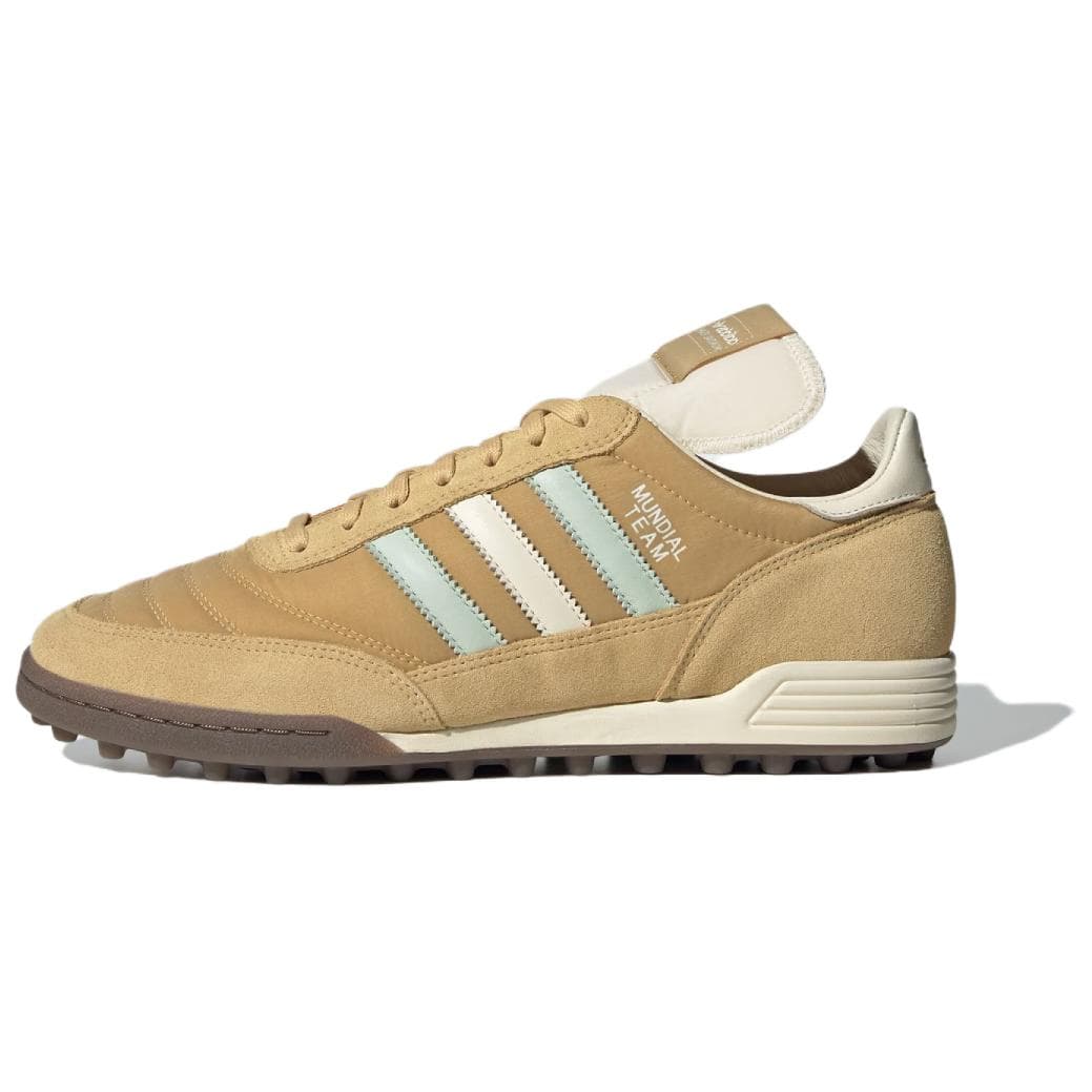 Adidas Originals Mundial Team Chuteiras de Futebol Resistentes à Abrasão Unissex Tênis Marrom Claro JI3509 cm luz-cor marrom