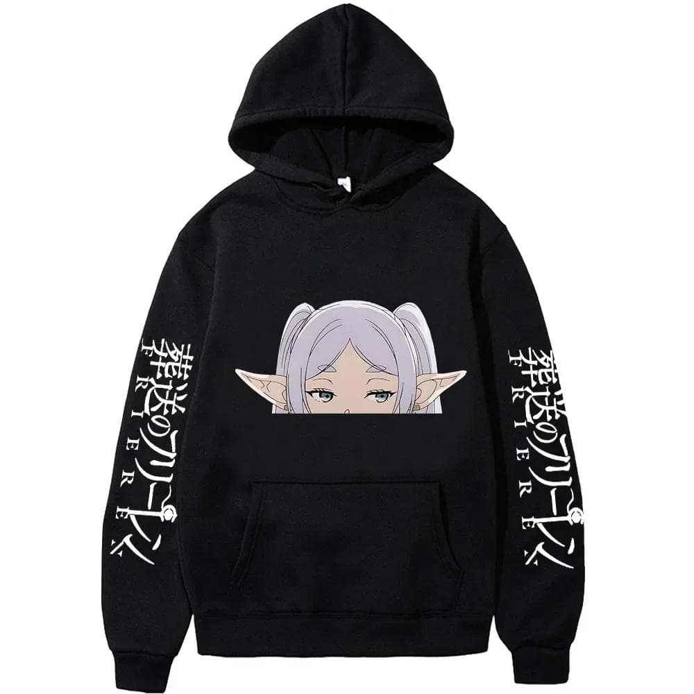 Moletom Frieren Beyond Journey's End Feminino Masculino Unissex Manga Longa Quente Streetwear Outono Inverno Moletons Harajuku cm