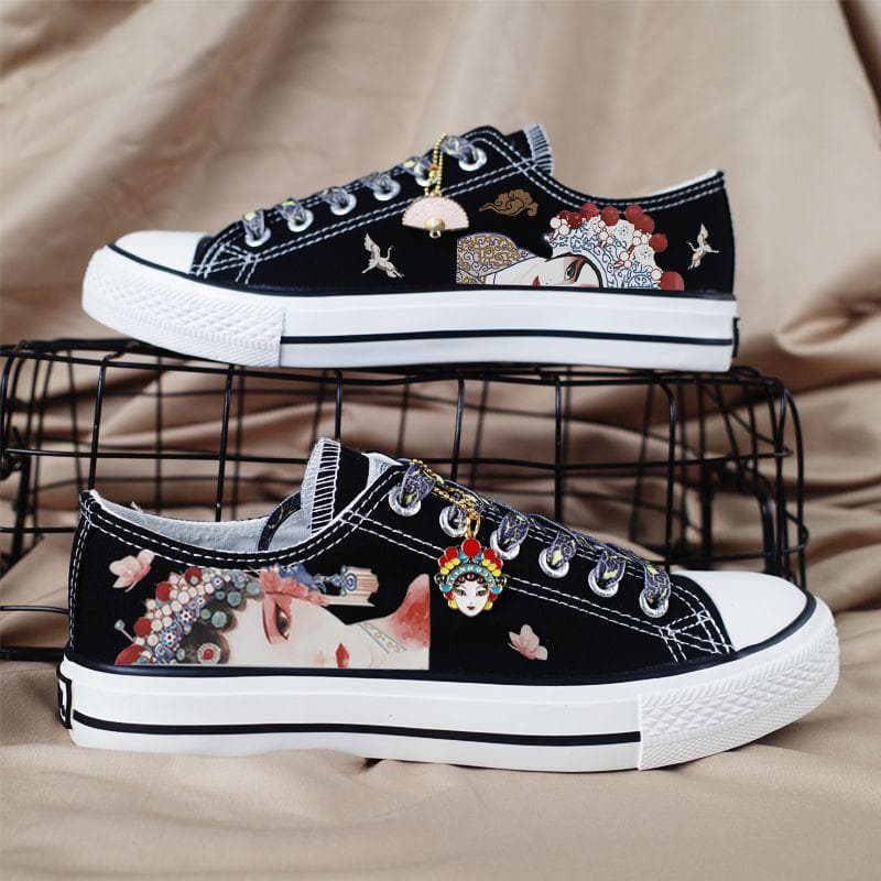 Sapatos de lona casuais de cano baixo de luxo para o verão, estilo chinês, estilo casal, 2024, novos sapatos esportivos versáteis para estudantes,