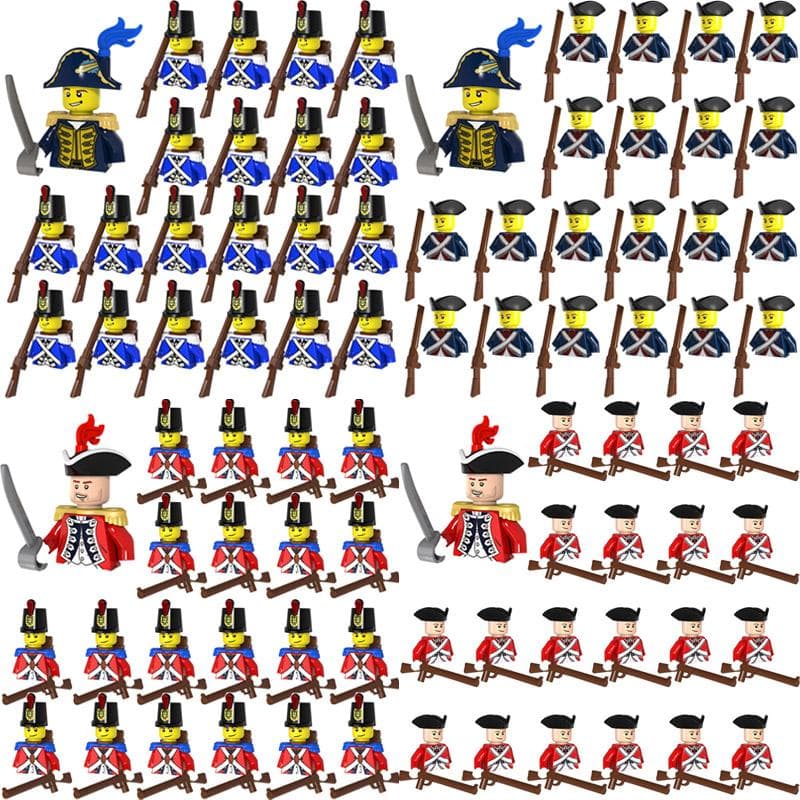 Blocos de construção militar figuras de soldados medievais presentes arma arma imperial marinha mini tijolos crianças brinquedo impressão completa