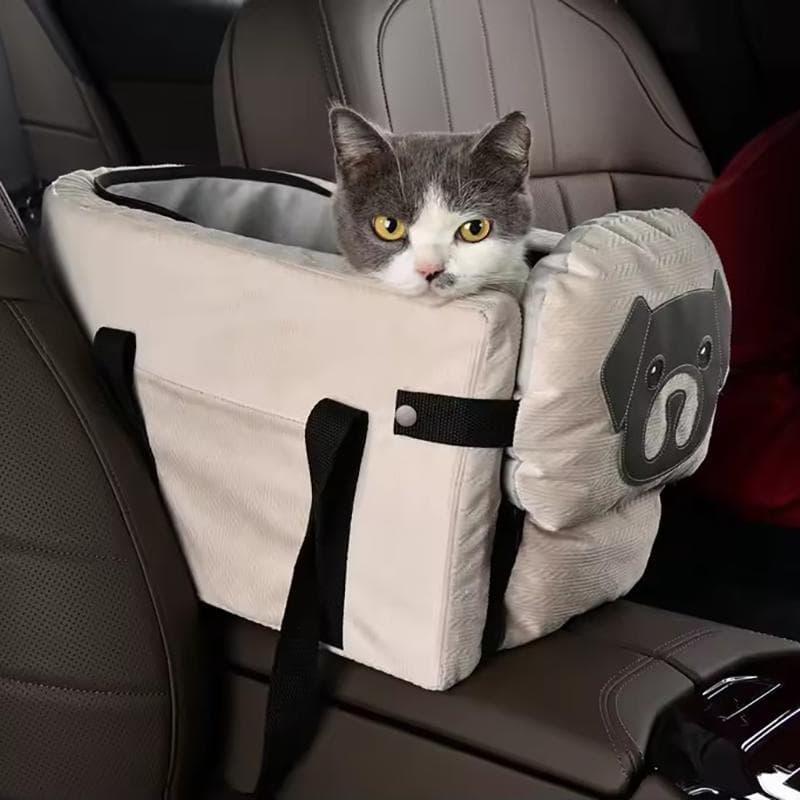 Caixa Apoio de Braço Assento de Carro Portátil para Animais de Estimação Almofada de Viagem Confortável para Cães Gatos Grande Capacidade