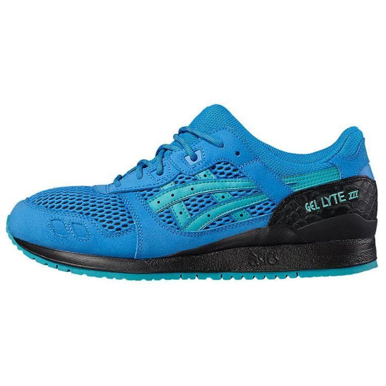 Asics Gel-Lyte 3 Tênis de Corrida Cano Baixo Unissex Azul Preto H7L1L-4083 cm
