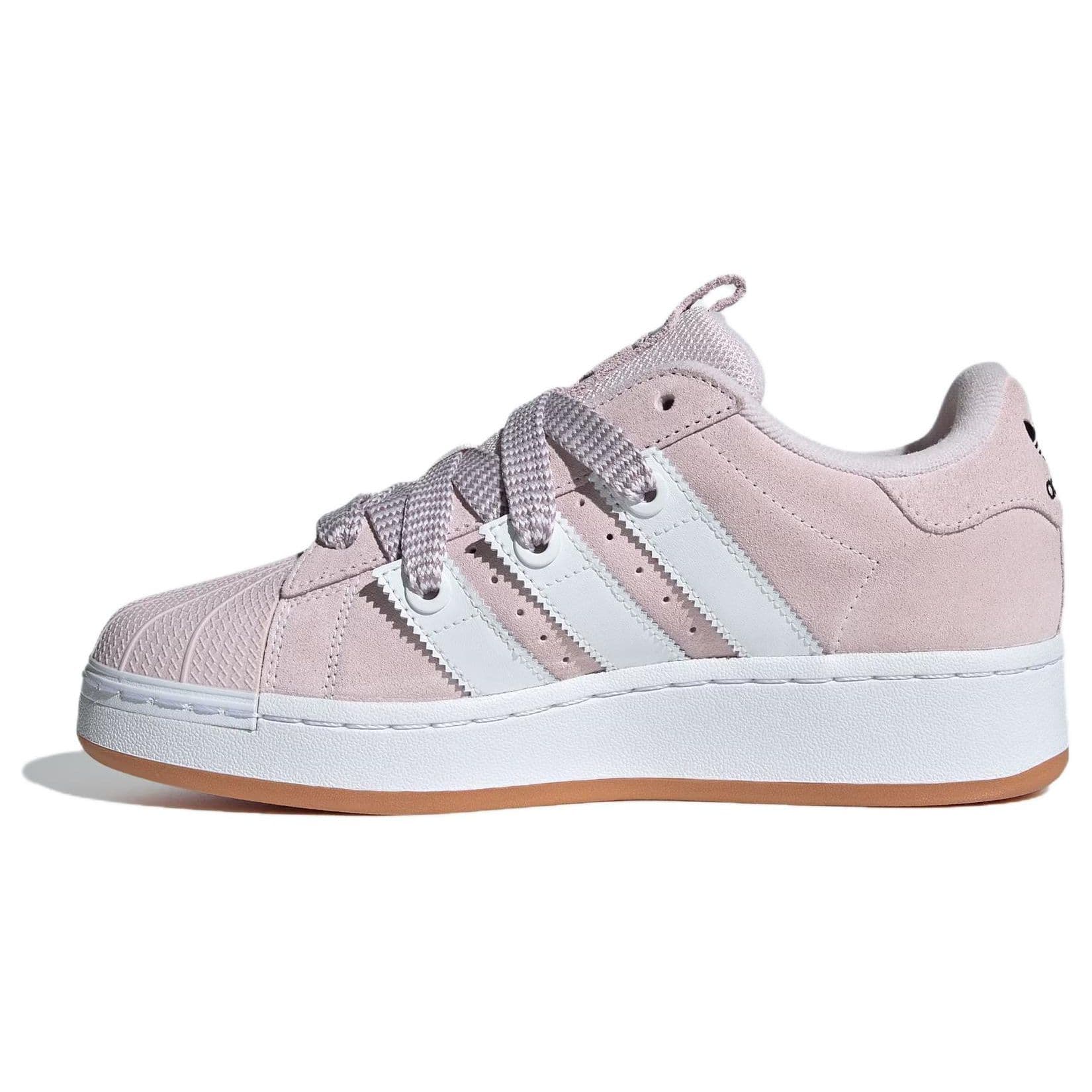 Adidas Originals Superstar Xlg Versátil Confortável Amortecedor Durável Tênis de Cano Baixo Tênis Femininos Rosa Branco ID0285 cm