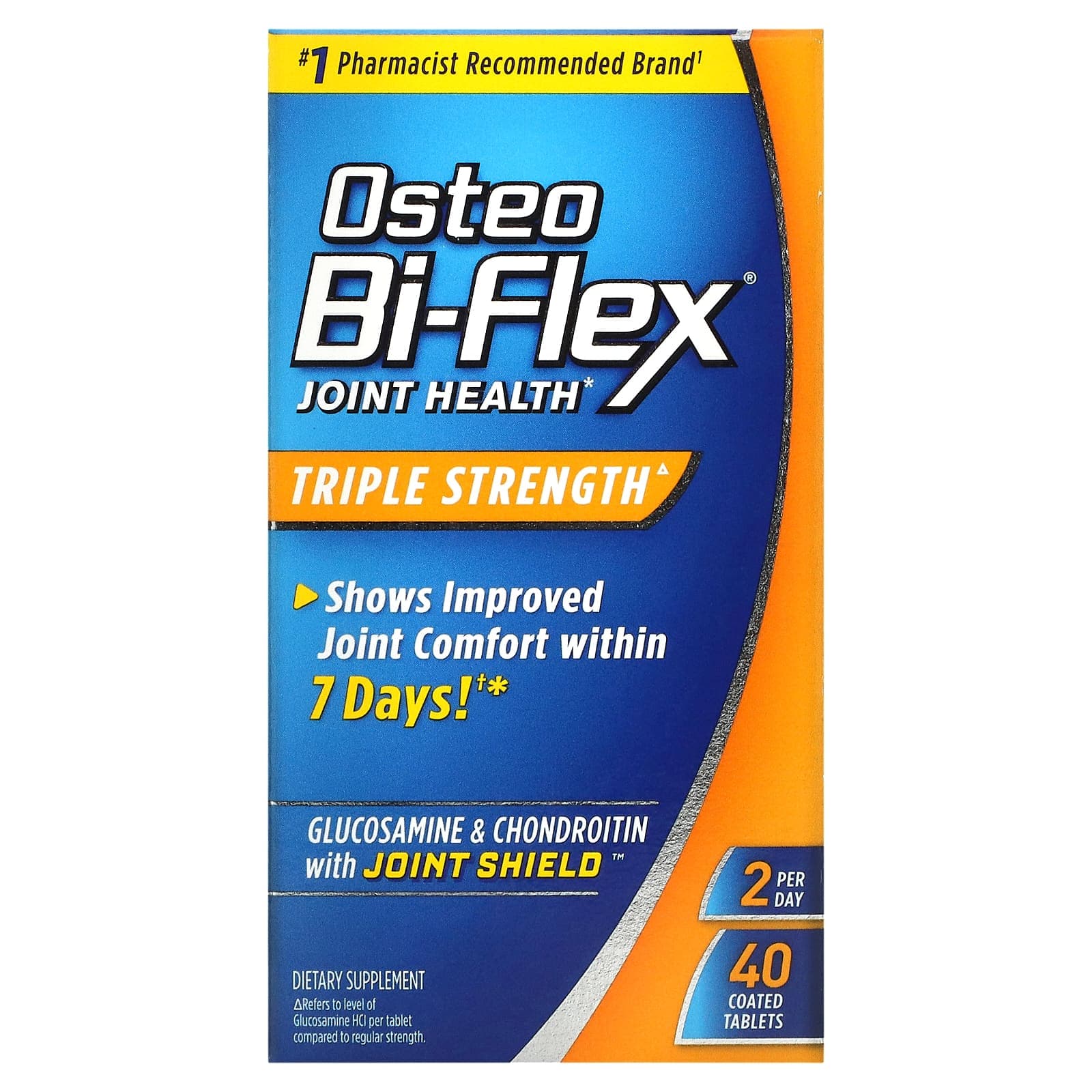 Osteo Bi-Flex, saúde das articulações, força tripla, 40 comprimidos revestidos