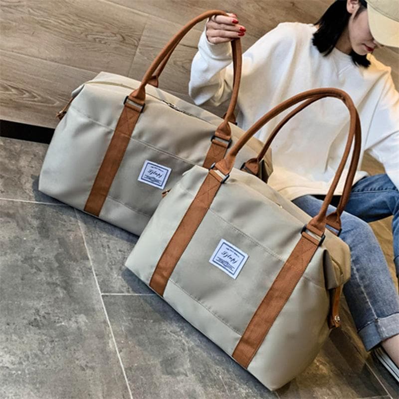 Moda Grande Bolsa de Viagem Feminina Bolsas de Cabine Bolsa Oxford Tecido Lona Bolsas de Ombro À Prova D'Água Bolsa Feminina de Fim de Semana para