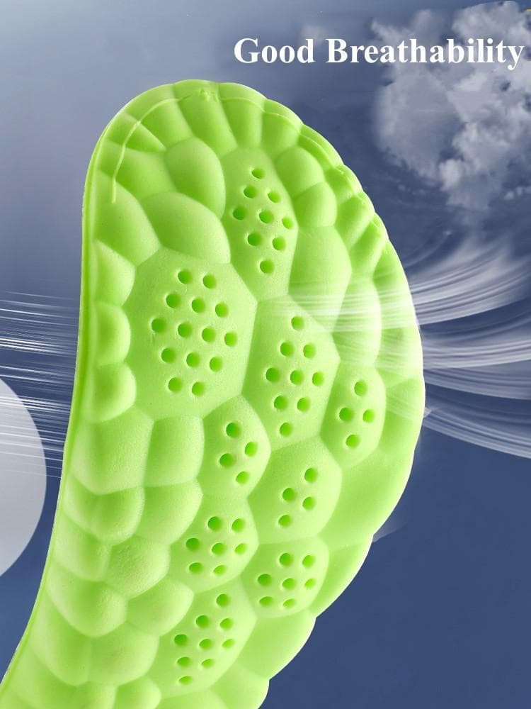 Palmilhas Esportivas de Látex 4D Super Macias de Alta Elasticidade Almofadas para Sapatos Anti-dor Desodorizante Almofada Suporte de Arco Palmilha