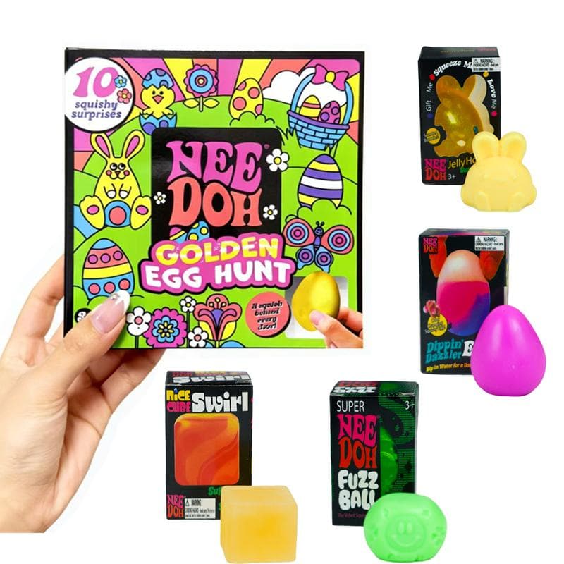 Última caixa Surpresa Needoh Super Needoh Esfera Fuzz Jelly Hops Dippin' Dazzler Ovos Super Sólido Aperta Tema da Páscoa