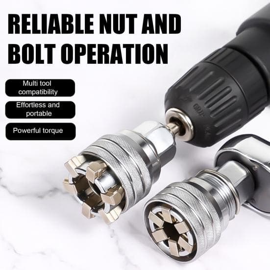 Multi-Function Universal Socket Wrench Tool Adjustable High Torque Ratchet Torque Wrench Adapter Maintenance Tool
