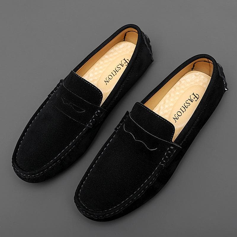 Mocassins masculinos de couro casuais, leves, sapatos de direção masculinos, respiráveis, sem cadarço, mocassins italianos para casamento, todos