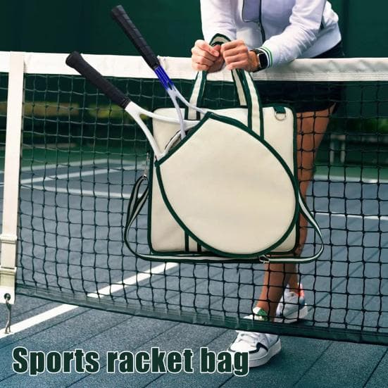 Bolsa de tênis para mulheres Bolsa de raquete de tênis Bolsa de padel espaçosa Bolsa esportiva ajustável para pickleball para 2 raquetes