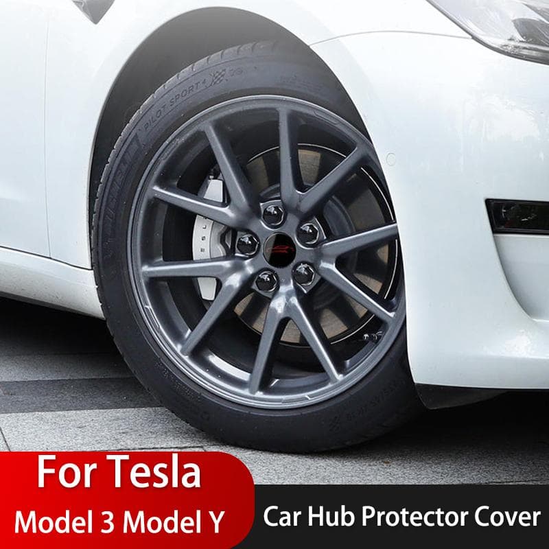 Estilo de carro Tampa central de roda de carro de metal para kit Tesla Model 3 SX Tampa central Tampa de porca de roda com 4 tampas centrais 20 tampas