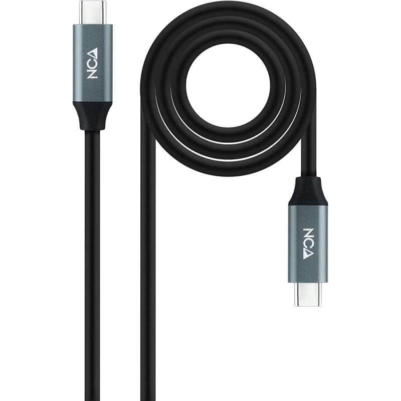 Cabo Nanocabo USB-C 3.2 Macho/Macho 1,5 m Cinza/Preto