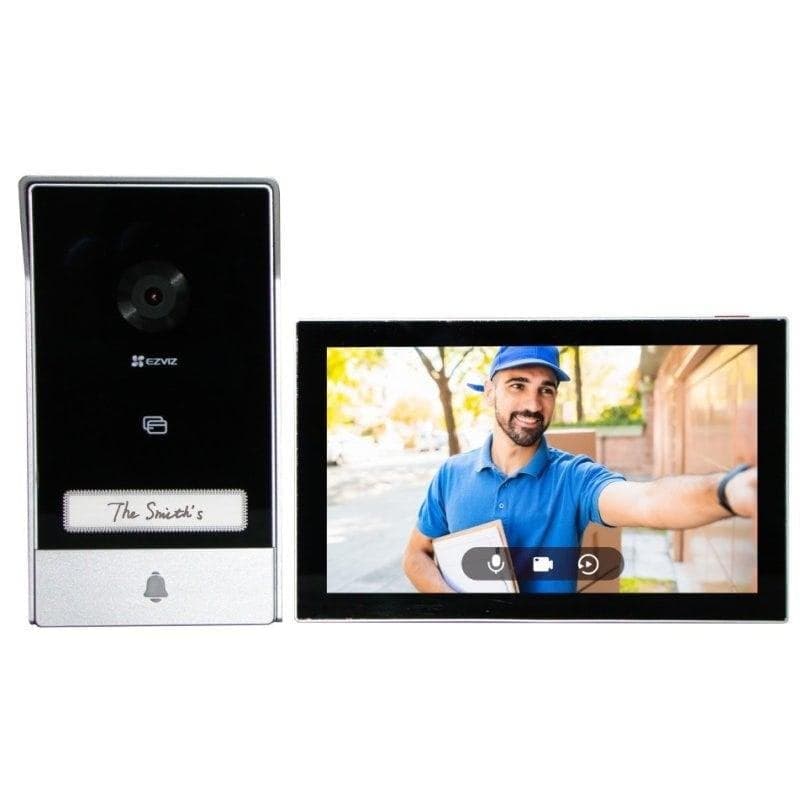 Videoporteiro WiFi EZVIZ HP7 Tela 7" 2K 162° 2 Fios Visão Noturna Controle por Voz