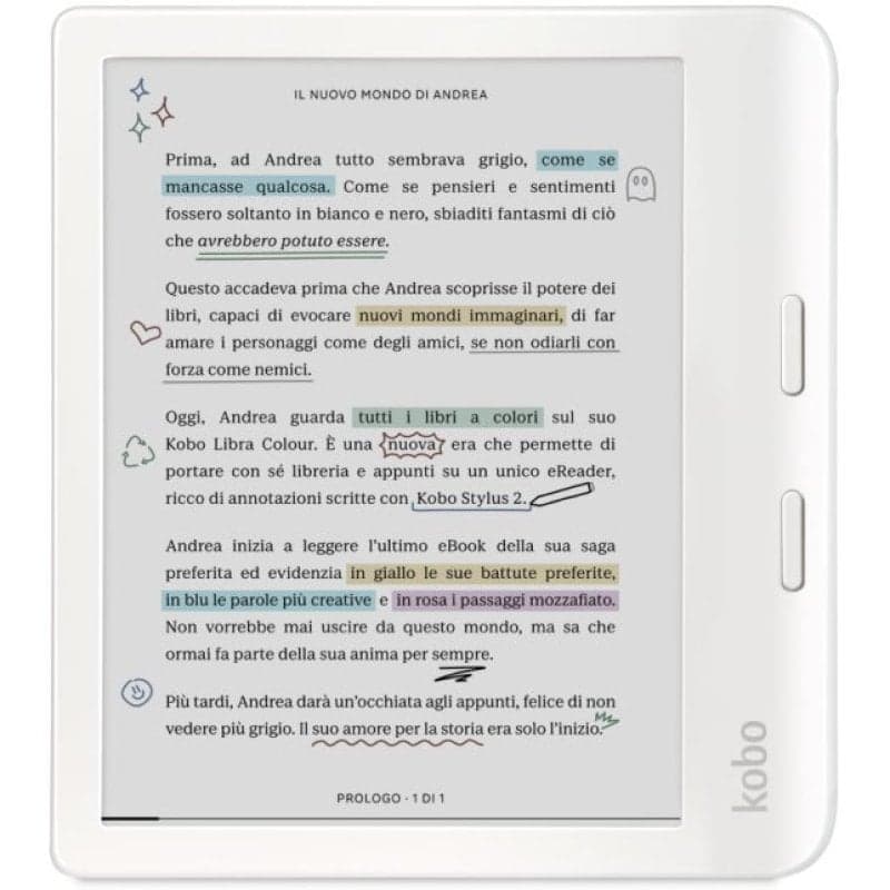 Kobo Monza Cor Branco Livro Eletrónico 7" 32GB Branco