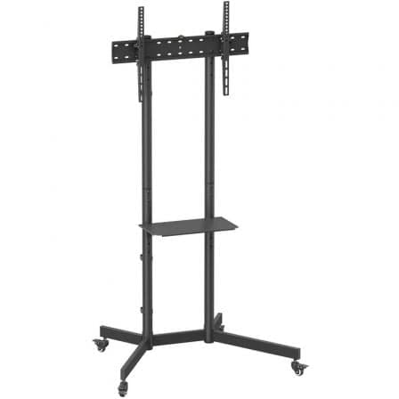 Suporte de chão em aço preto Aisens FT70TE-333 com rodas, basculante, para televisores de 37 a 70" até 45 kg