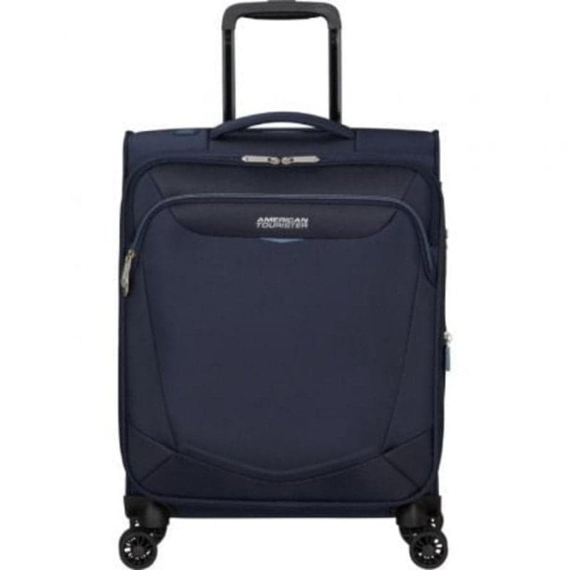 Mala de cabine American Tourister SummerRide Spinner 55cm Azul Marinho Expandível TSA Mala de cabine American Tourister SummerRide Spinner 55cm Azul