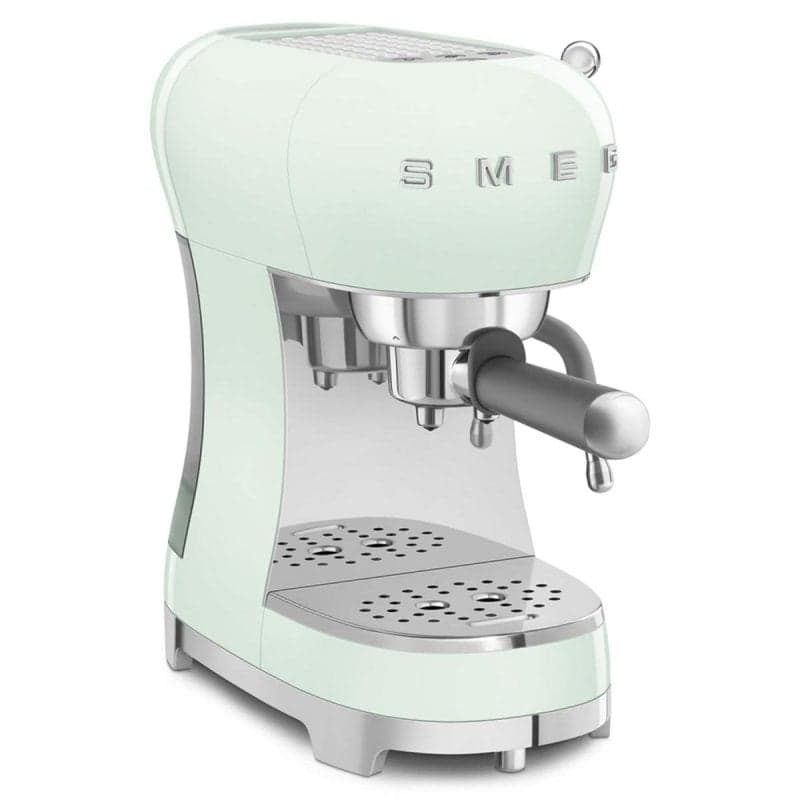Máquina de Café Manual Smeg ECF02 1,1L 15 bar Verde Thermoblock vaporizador leite