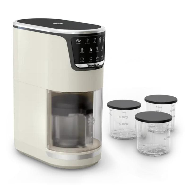 Heladeira Moulinex Dolci MJ602AF0 1,4L 600W 3 Recipientes Touch Branca