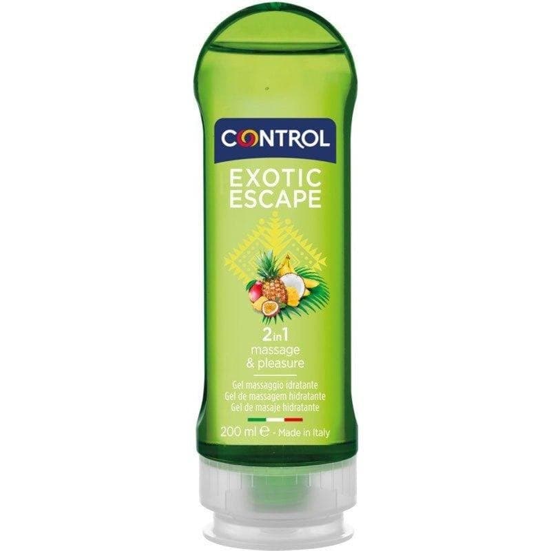 Gel de Massagem Control Exotic Escape 200ml Aroma Frutos Tropicais Base Aquosa