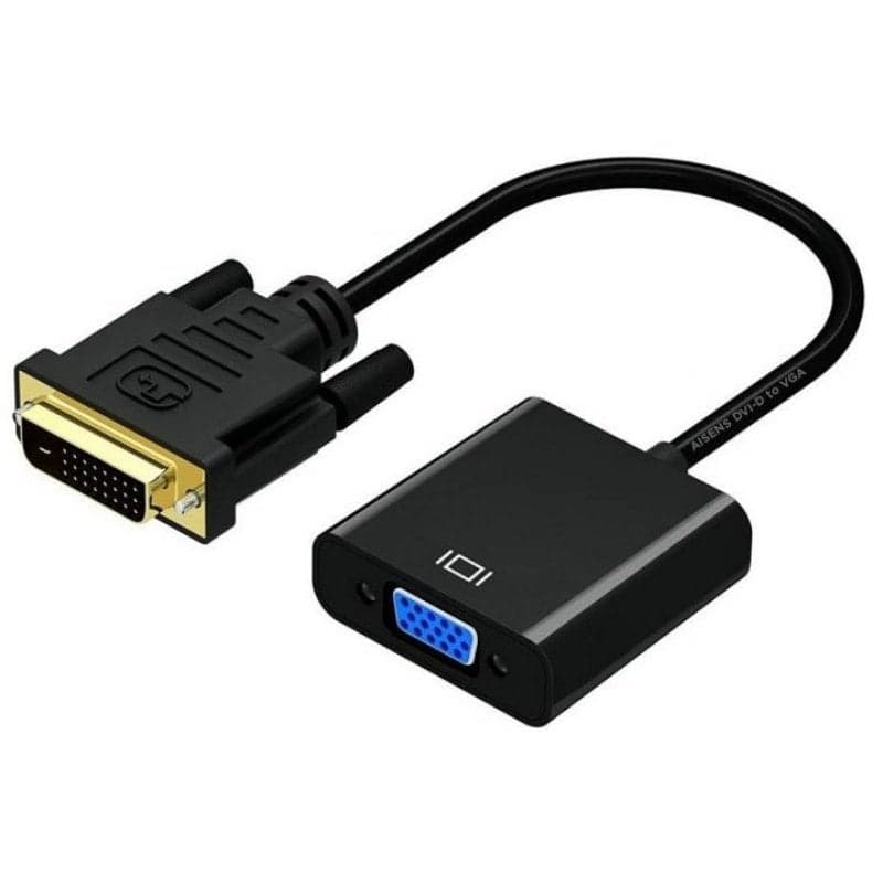 Aisens Adaptador DVI-D a VGA Macho/Macho 100cm Negro