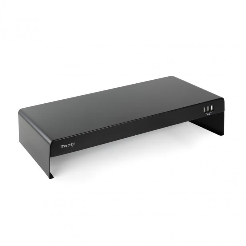 TooQ TQMR0124 Suporte Elevador para Monitor/Portátil com 3 Portas USB Preto