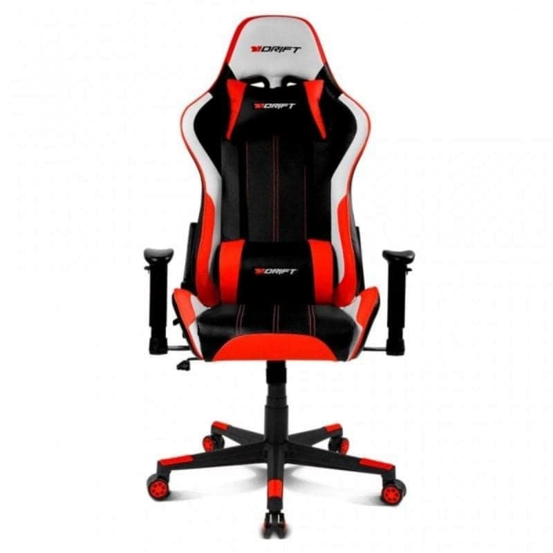 Cadeira Gaming Drift DR175RED Preta/Vermelha, Reclinável, Reposabrazos 2D, Cojines Cervical e Lombar, Até 150 kg