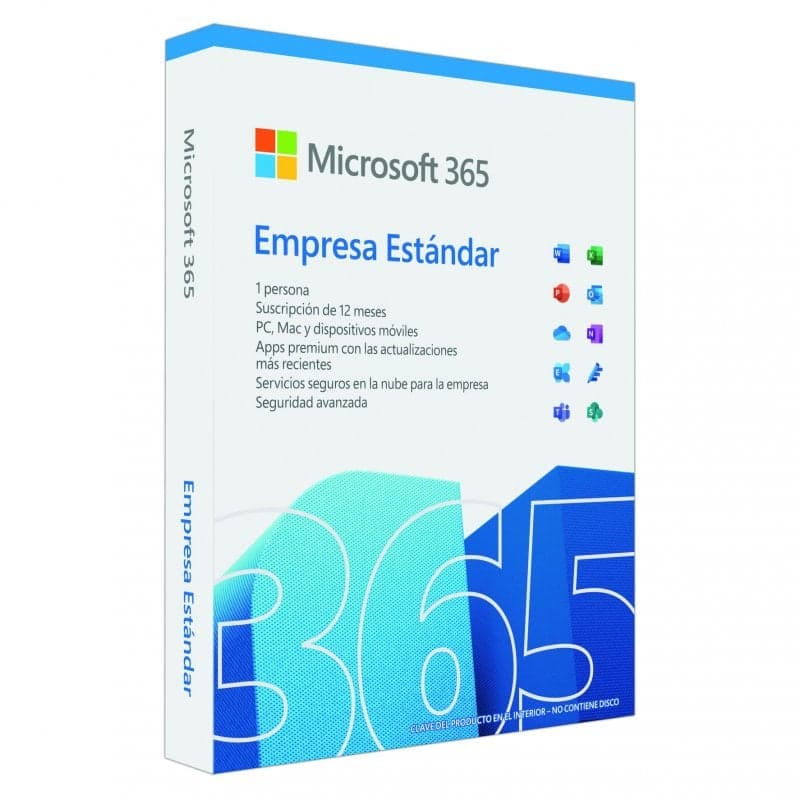 Microsoft 365 Empresa Standard 12 Meses 5 Dispositivos 1 Utilizador