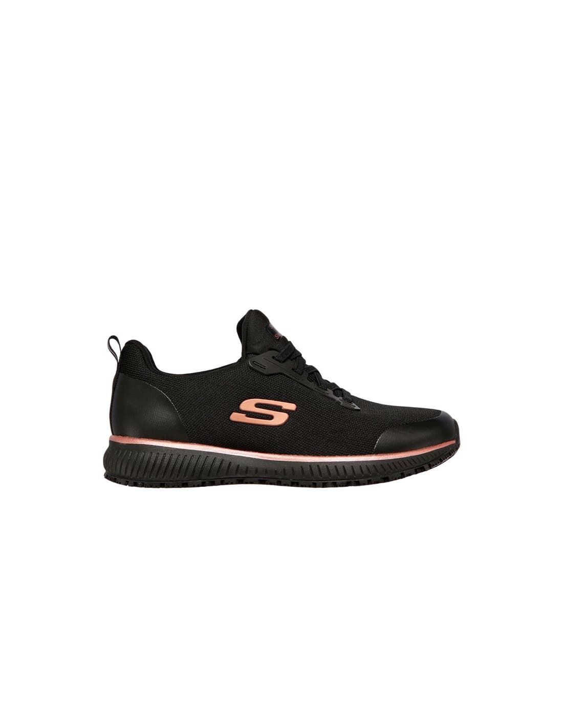 Tênis Skechers Squad Sr Mulher Sapatilhas Plano com Detalhes em Ouro Rosa