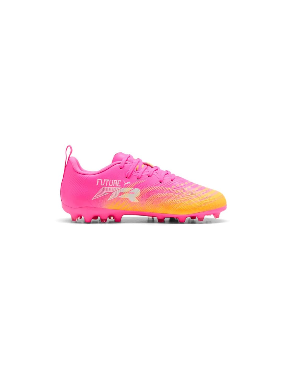 Chuteiras futebol Menino Puma Future 9 Play Mg Jr, rosa-claro.