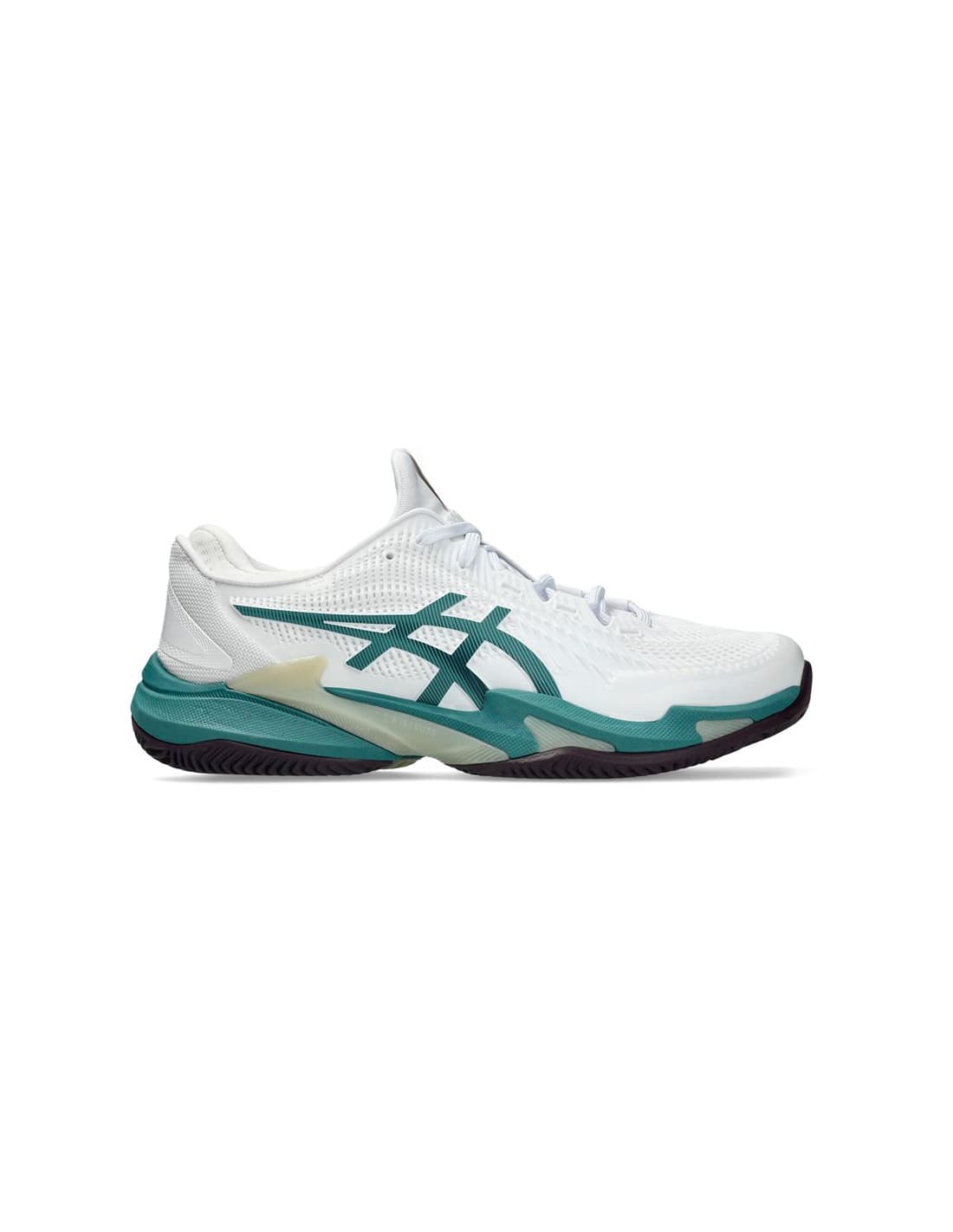 Sapatilhas Asics Court FF 3 Clay Homem Branco Tênis Azul Turquesa Nebuloso