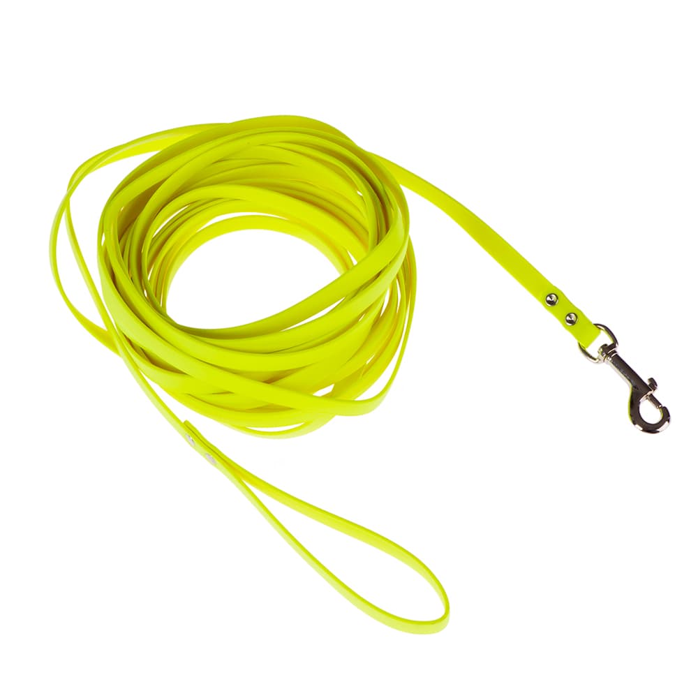 Trela Heim BioThane® amarela fluorescente para cães - C 10 m x L 13 mm