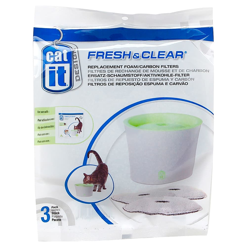 Filtros de substituição para fontes e bebedouros - Catit Design Fresh & Clear 3 l (3 uds.)