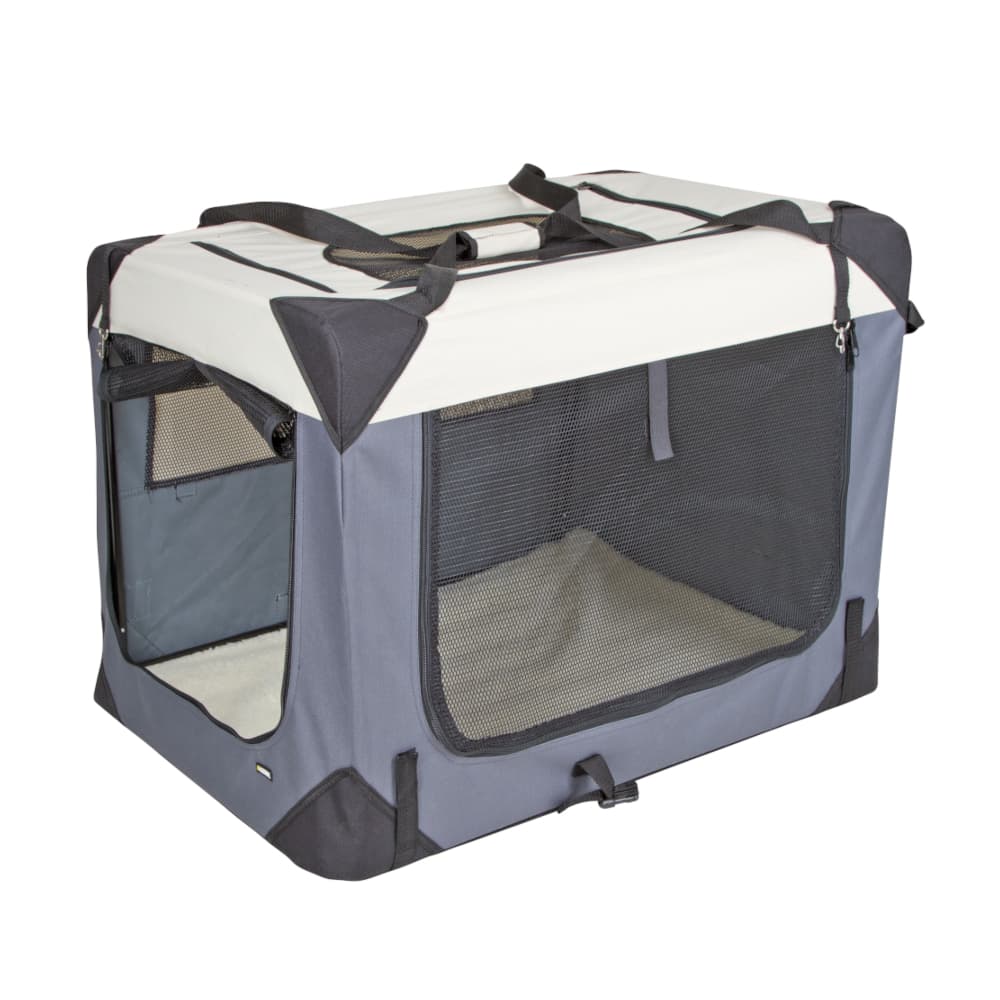 Kerbl Pet Journey, caixa de transporte em cinzento/bege - C 81 x L 58 x A 58 cm