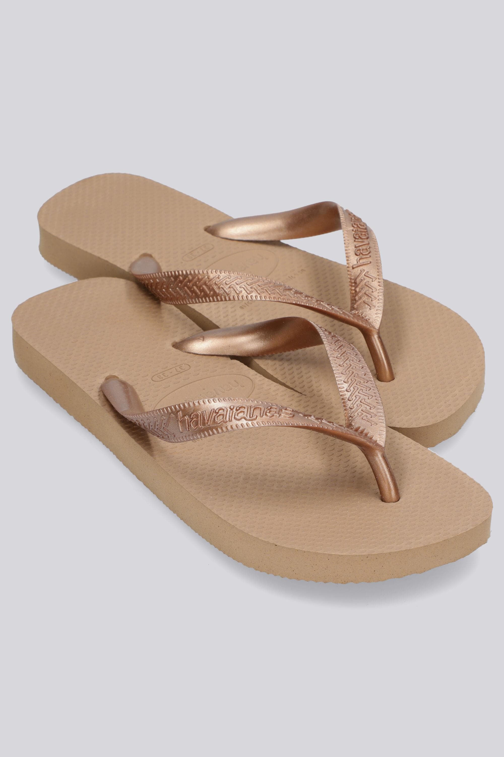 Havaianas Top Tiras - Dourado - Chinelos Praia Mulher tamanho 36