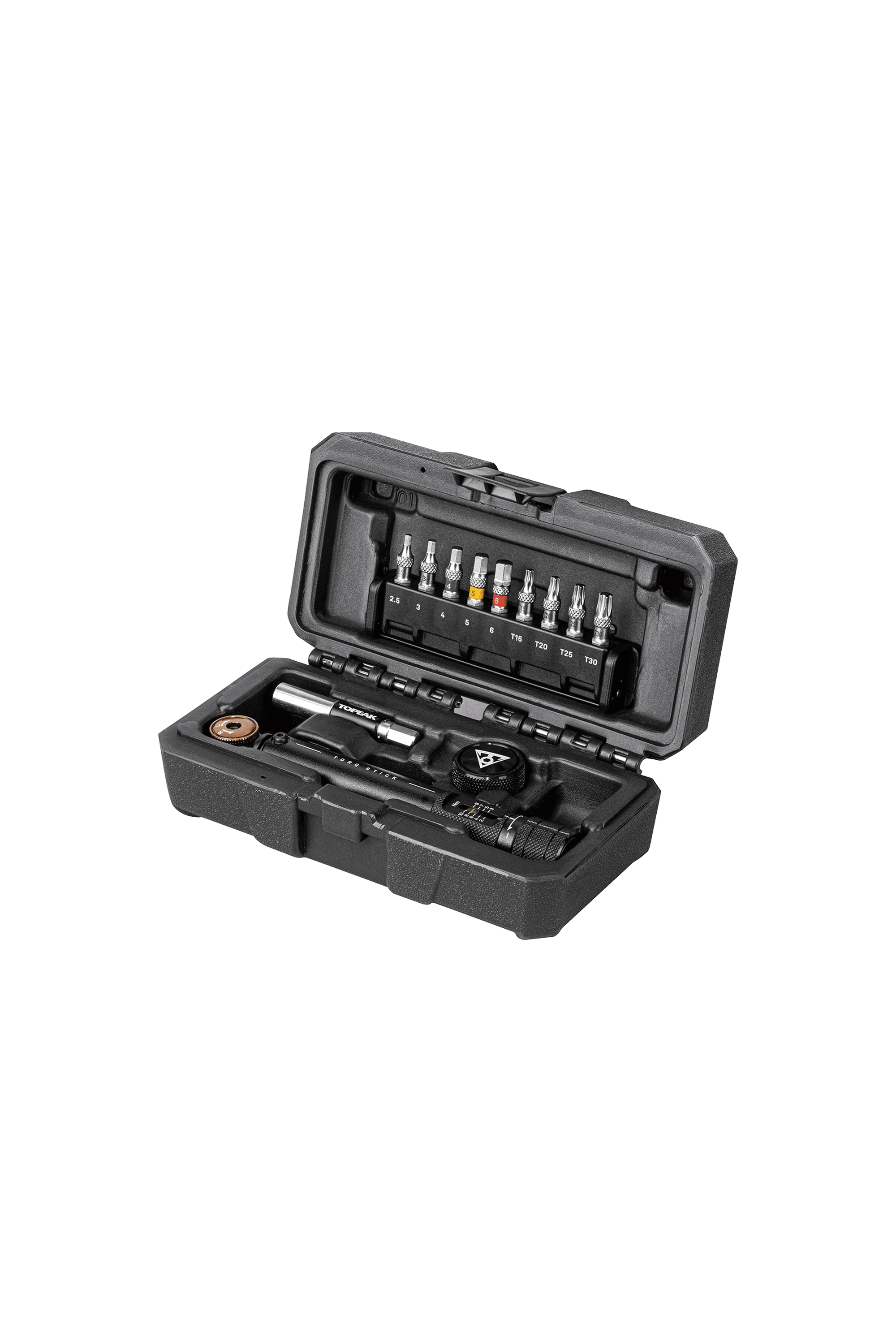 Conjunto De Ferramentas Topeak Torq Stick Pro 2-10 Nm - Versão Torq Stick 2-10Nm Pro com gama predefinida ajustável de 2-10Nm com cabeça de roquete