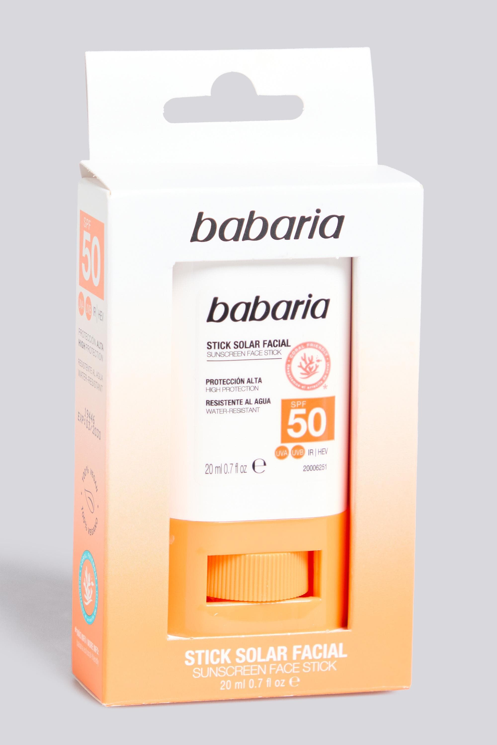 Stick Solar Facial Babaria SPF 50 - Protetor Solar 20 ml tamanho UNICA