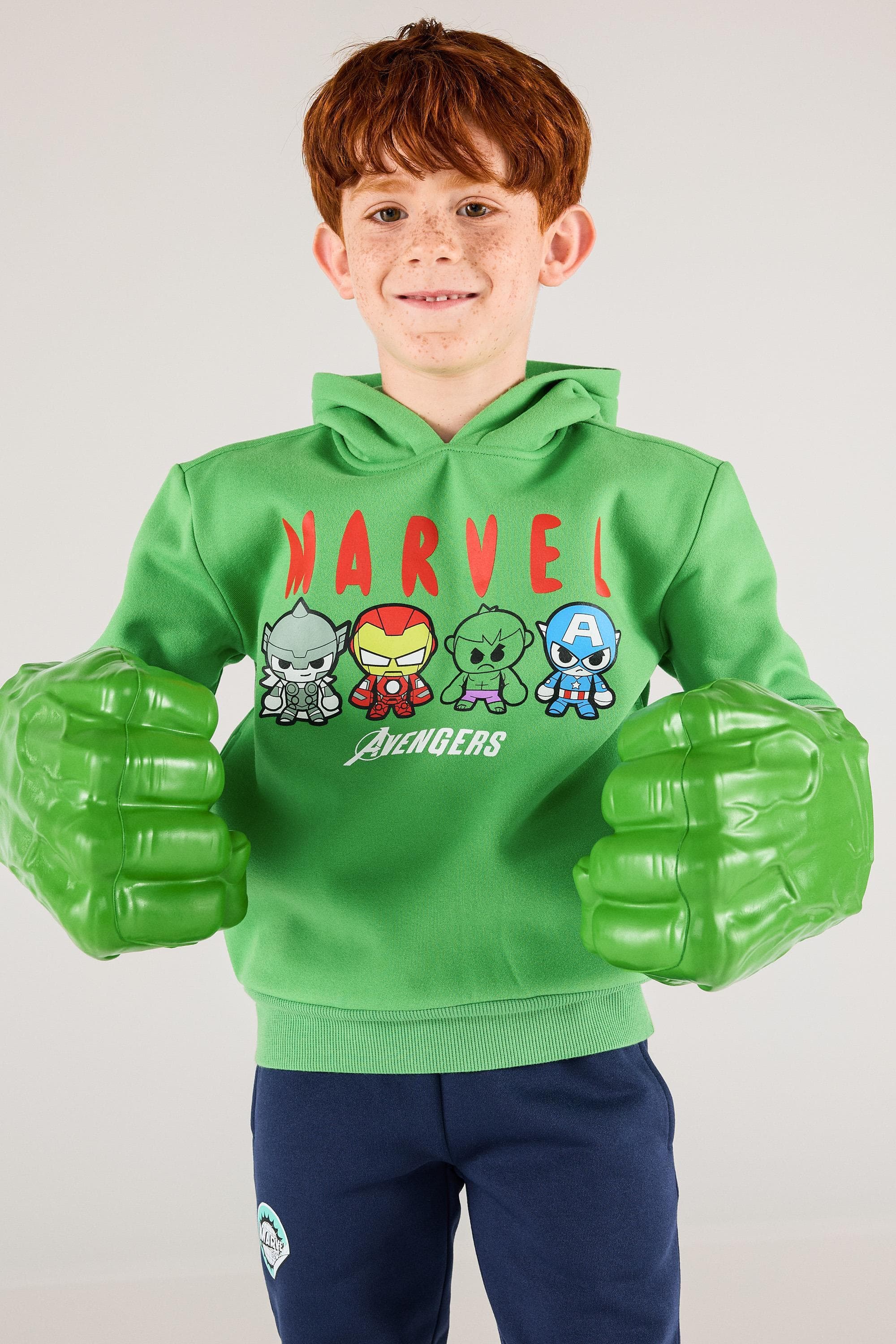 Fato Treino Felpa Avengers - Verde - Menino tamanho 6