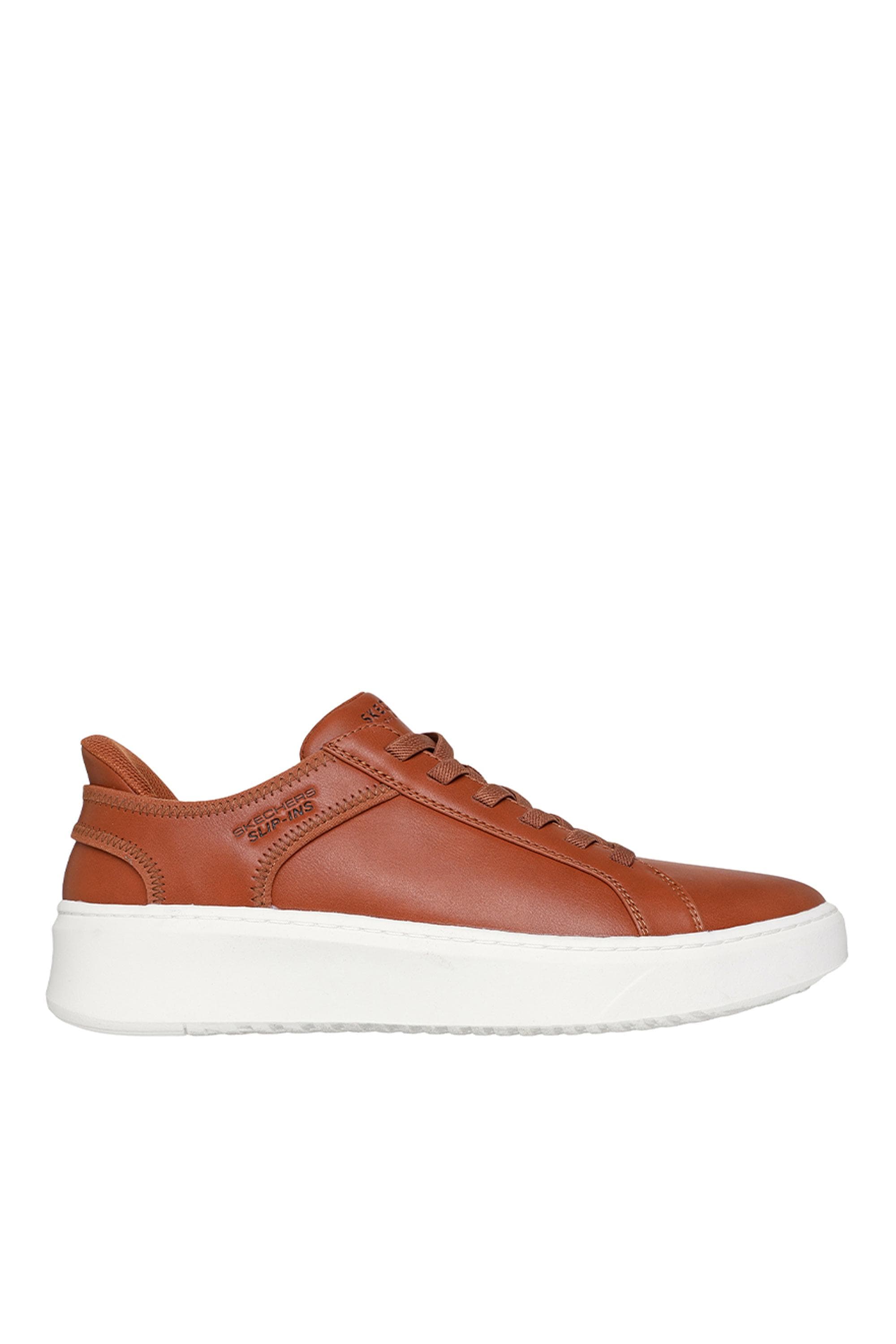 Sapatilhas Skechers Court Break - Ventilação Dupla - Marrom para Homem MKP