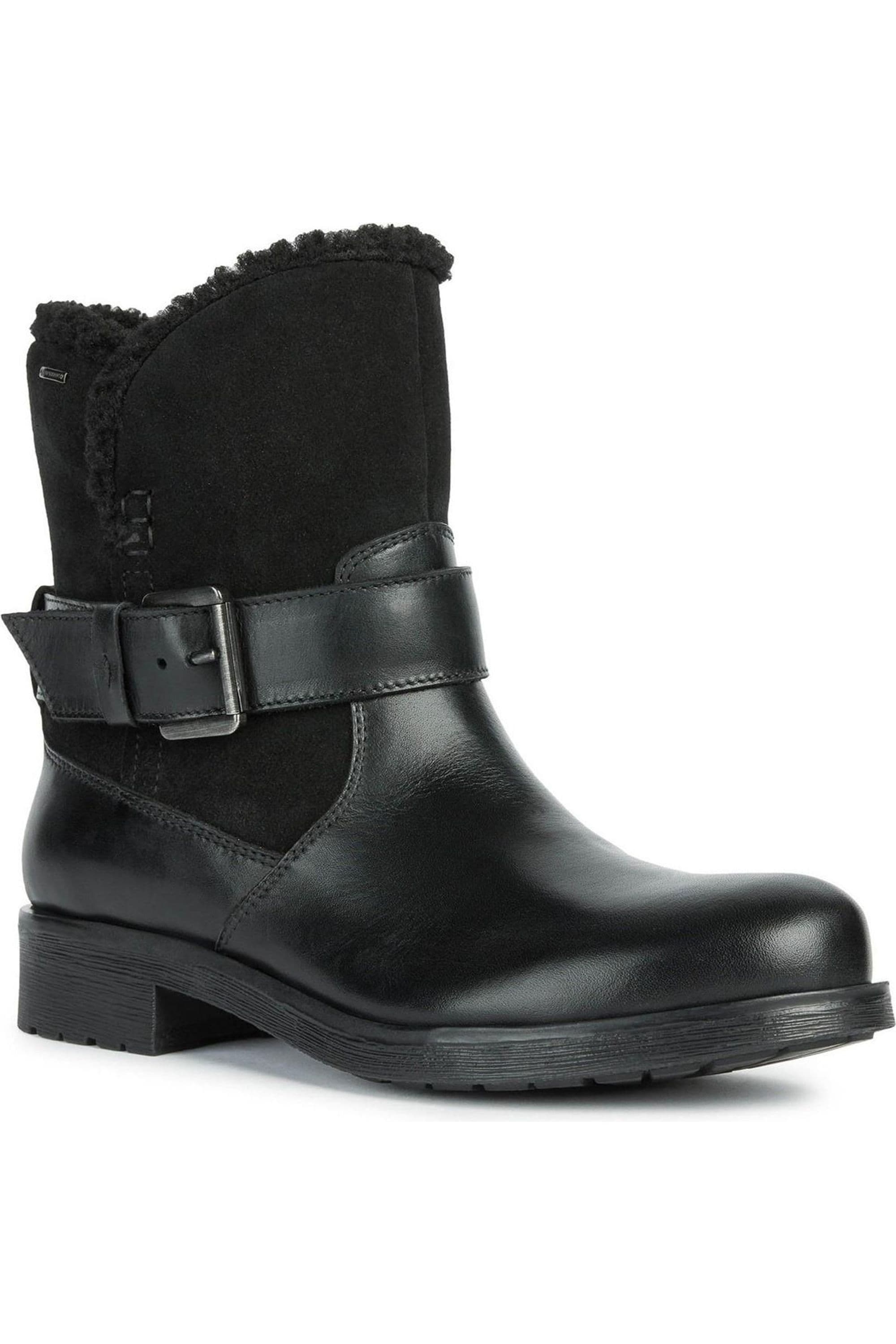 /ladias Nappa Botas De Couro Para O Tornozelo Geox Rawelle MKP