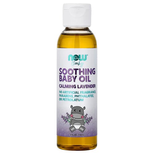 NOW Foods, Soothing Baby Oil, Calming Lavender, 4 fl oz (118 ml)