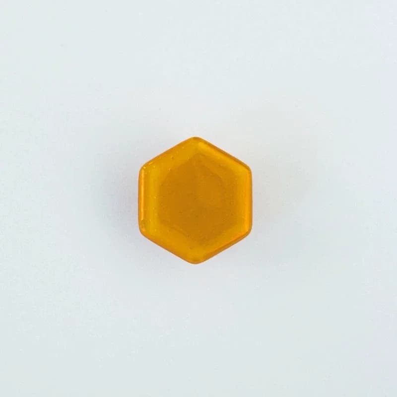 Botão de móveis de vidro hexagonal mel