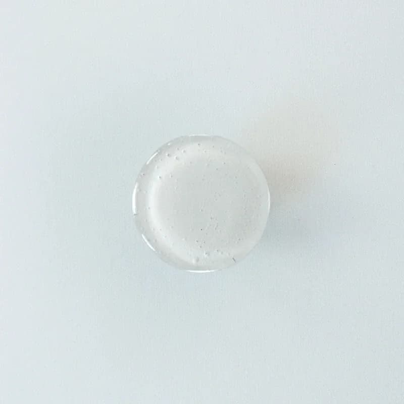 Puxador de vidro redondo para móveis, branco