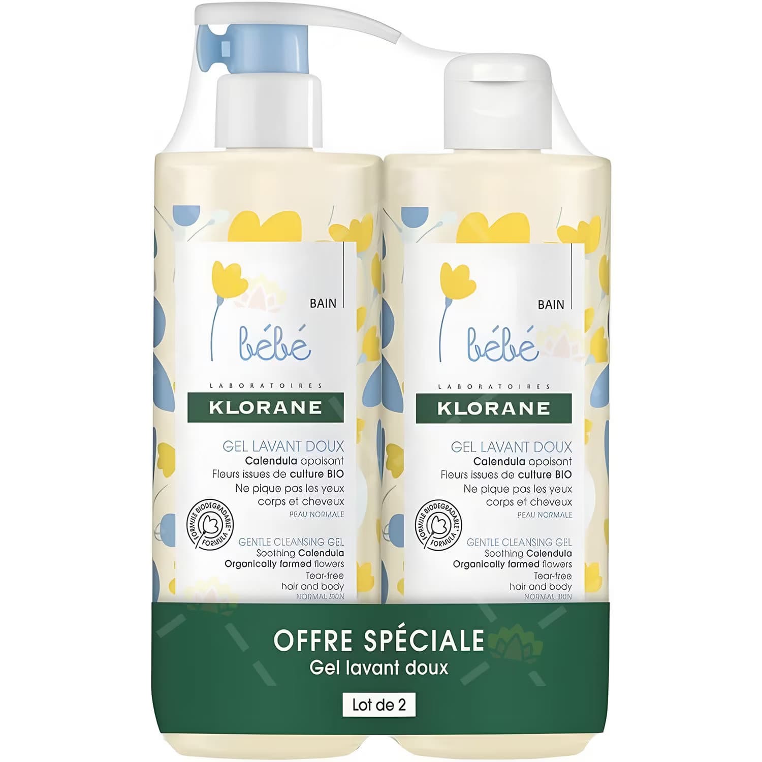 Klorane Bébé Gel Lavant Doux 2 X 500 ml